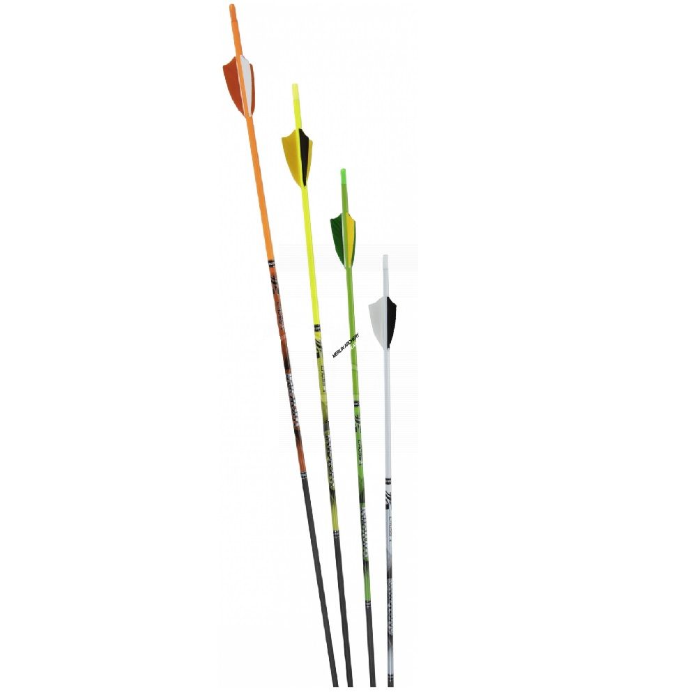 Cross-X Iridium Arrows - With Feathers