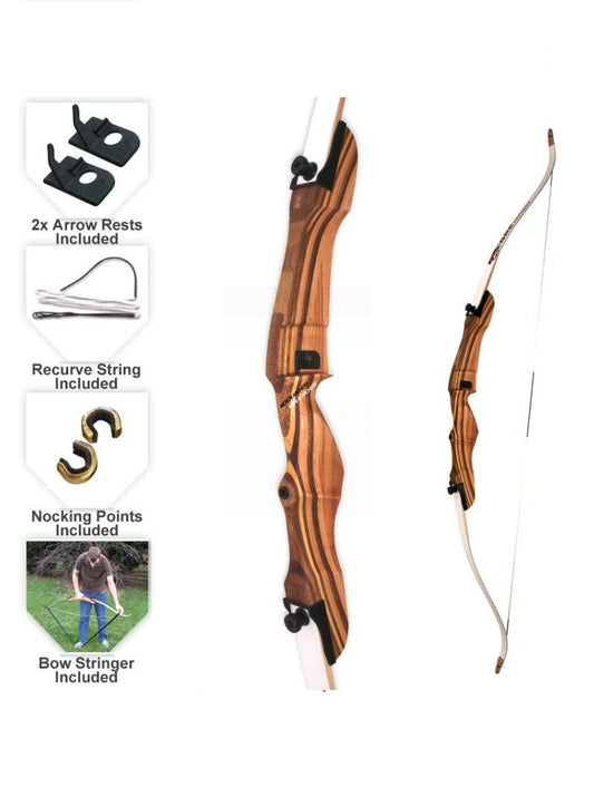 MAC Wooden Take Down Bow - 64"